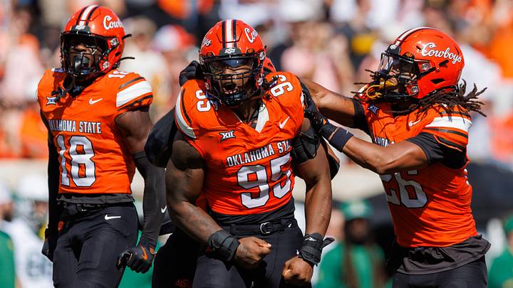 Oklahoma State Cowboys defensive end Jaleel Johnson. Oklahoma State Cowboys defensive end Jaleel Johnson.