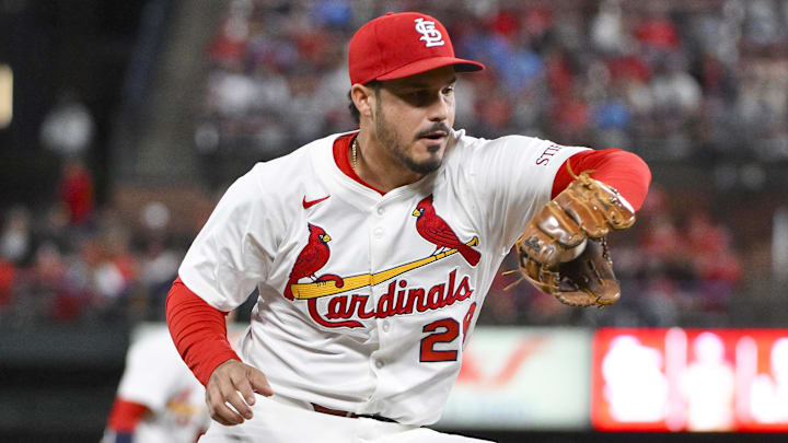 May 6, 2025; St. Louis, Missouri, USA; St. Louis Cardinals third baseman Nolan Arenado (28) fields a ground ball against the Pittsburgh Pirates during the sixth inning at Busch Stadium. Mandatory Credit: Jeff Curry-Imagn Images May 6, 2025; St. Louis, Missouri, USA; St. Louis Cardinals third baseman Nolan Arenado (28) fields a ground ball against the Pittsburgh Pirates during the sixth inning at Busch Stadium. Mandatory Credit: Jeff Curry-Imagn Images