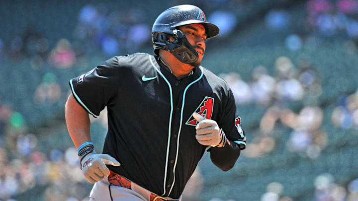 Jun 25, 2025; Chicago, Illinois, USA; Arizona Diamondbacks first baseman Josh Naylor (22) rounds the bases after hitting his two-run home run during the first inning against the Chicago White Sox at Rate Field. Jun 25, 2025; Chicago, Illinois, USA; Arizona Diamondbacks first baseman Josh Naylor (22) rounds the bases after hitting his two-run home run during the first inning against the Chicago White Sox at Rate Field.