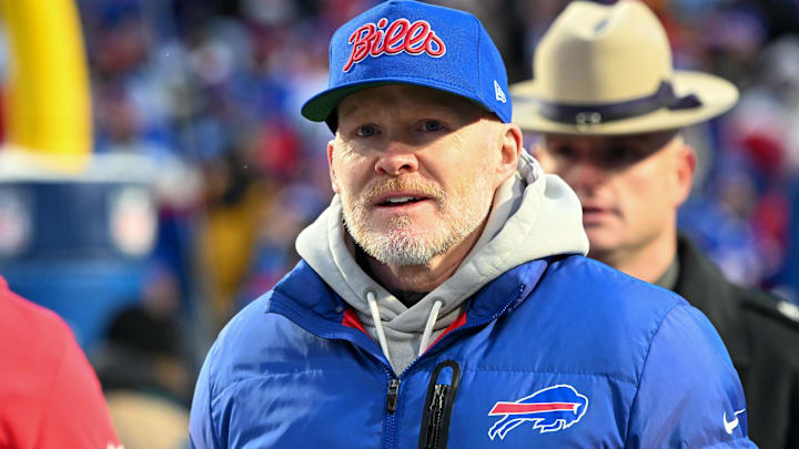 Buffalo Bills head coach Sean McDermott looks on before the game against the New York Jets at Highmark Stadium.