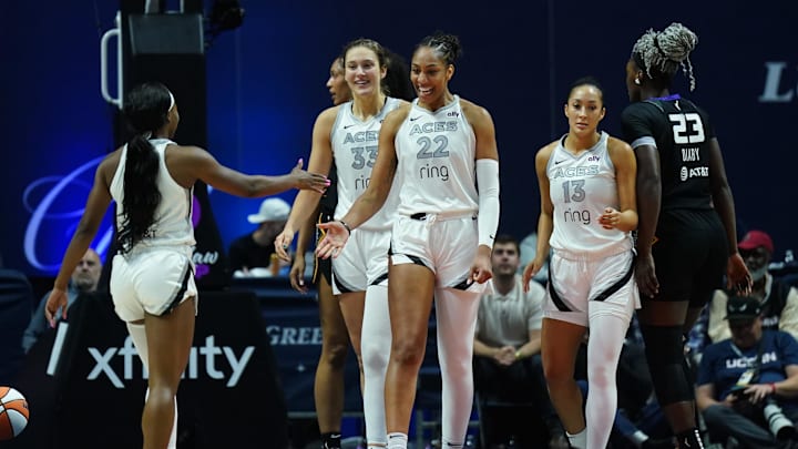 Las Vegas Aces center A'ja Wilson is a great prop target on Wednesday.