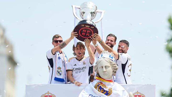 Real Madrid Celebrate Winning The LaLiga Title
