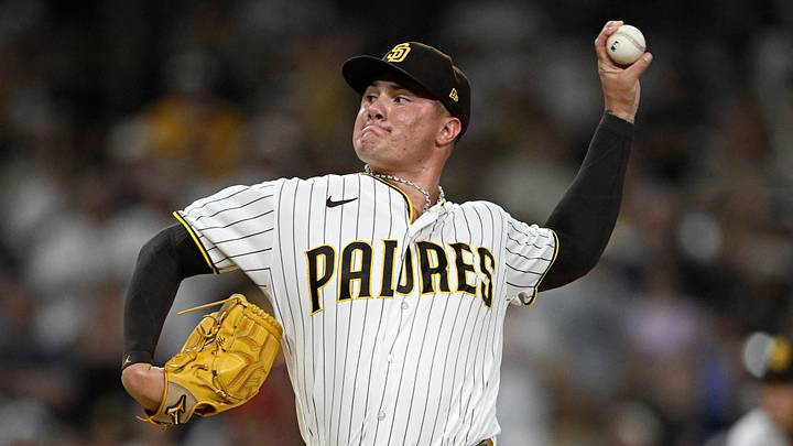 Sep 8, 2026; San Diego, California, USA; San Diego Padres pitcher Adrian Morejon (50) delivers during the ninth inning against the Washington Nationals at Petco Park. Mandatory Credit: Denis Poroy-Imagn Images Sep 8, 2026; San Diego, California, USA; San Diego Padres pitcher Adrian Morejon (50) delivers during the ninth inning against the Washington Nationals at Petco Park. Mandatory Credit: Denis Poroy-Imagn Images