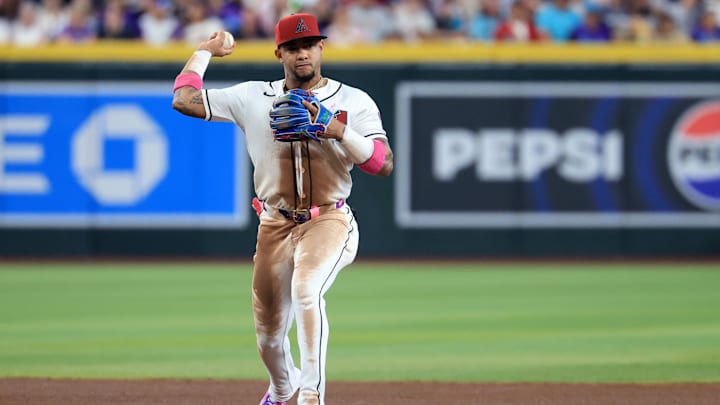 May 10, 2026; Phoenix, Arizona, USA; Arizona Diamondbacks second baseman Ketel Marte against the New York Mets at Chase Field. Mandatory Credit: Mark J. Rebilas-Imagn Images
May 10, 2026; Phoenix, Arizona, USA; Arizona Diamondbacks second baseman Ketel Marte against the New York Mets at Chase Field. Mandatory Credit: Mark J. Rebilas-Imagn Images