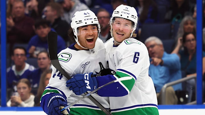 Vancouver Canucks forward Kiefer Sherwood could give the New York a much-needed boost.