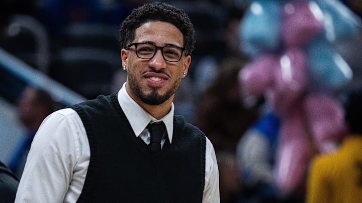 Tyrese Haliburton has been sidelined all season after tearing his Achilles in the NBA Finals last year. 