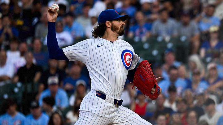 Sep 3, 2026; Chicago, Illinois, USA;  Chicago Cubs pitcher Kevin Gausman (12) delivers the ball during the first inning against the Milwaukee Brewers at Wrigley Field.  Mandatory Credit: Matt Marton-Imagn Images