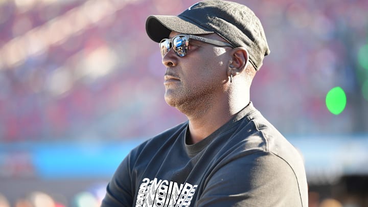 Racing team owner Michael Jordan during qualifying for the Cup Series championship race at Phoenix Raceway.