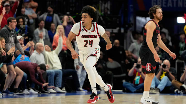 Louisville Cardinals guard Chucky Hepburn. Louisville Cardinals guard Chucky Hepburn.