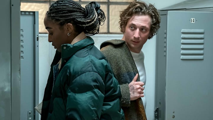 “THE BEAR” — “Beef” — Season 2, Episode 1 (Airs Thursday, June 22nd) Pictured: (l-r) Jeremy Allen White as Carmen “Carmy” Berzatto, Ayo Edebiri as Sydney Adamu. CR: Chuck Hodes/FX.