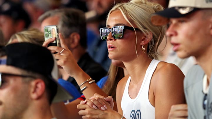 Social media start Livvy Dunne watches the 2025 MLB All Star Game at Truist Park.