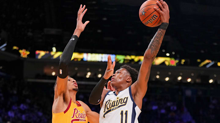 Feb 16, 2024; Indianapolis, Indiana, USA; Team Detlef forward Tyler Smith (11) of the G League