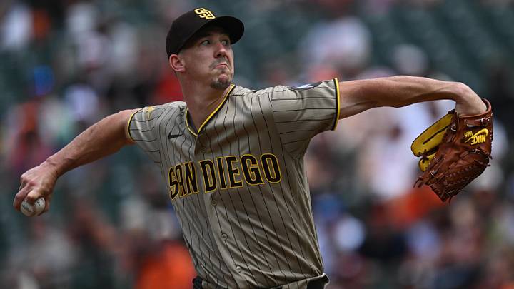 Jun 14, 2026; Baltimore, Maryland, USA; San Diego Padres pitcher Walker Buehler (10) pitches in the second inning against the Baltimore Orioles at Oriole Park at Camden Yards. Mandatory Credit: Jamie Sabau-Imagn Images Jun 14, 2026; Baltimore, Maryland, USA; San Diego Padres pitcher Walker Buehler (10) pitches in the second inning against the Baltimore Orioles at Oriole Park at Camden Yards. Mandatory Credit: Jamie Sabau-Imagn Images