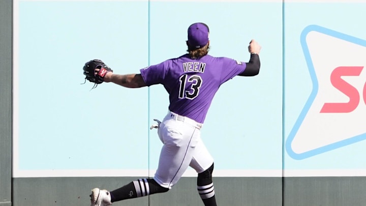 Arizona Diamondbacks' Nolan Arenado (28) hits a home run over Colorado Rockies left fielder Zac Veen (13) in the second inning during a spring training game at Salt River Fields on Feb. 20, 2026, in Scottsdale. Arizona Diamondbacks' Nolan Arenado (28) hits a home run over Colorado Rockies left fielder Zac Veen (13) in the second inning during a spring training game at Salt River Fields on Feb. 20, 2026, in Scottsdale.