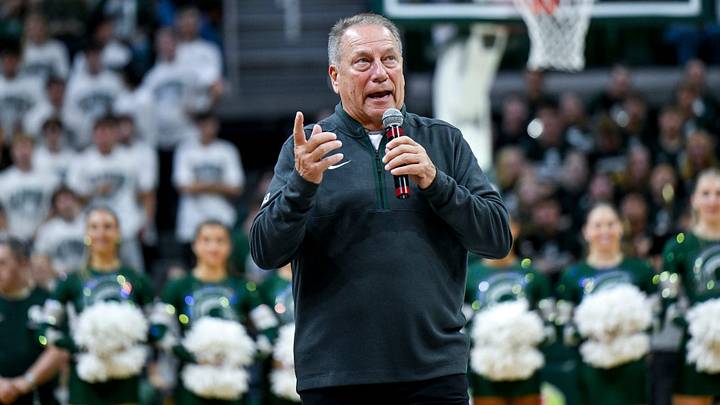 Michigan State’s head coach Tom Izzo addresses the crowd after the Spartans exhibition game against Incarnate Word on Friday, Oct. 2, 2026, at the Breslin Center in East Lansing. Michigan State’s head coach Tom Izzo addresses the crowd after the Spartans exhibition game against Incarnate Word on Friday, Oct. 2, 2026, at the Breslin Center in East Lansing.