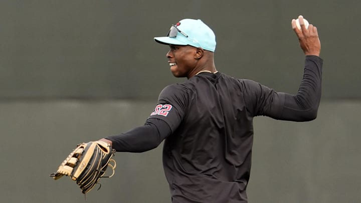 Arizona Diamondbacks outfielder Kristian Robinson during spring training workouts at Salt River Fields at Talking Stick on Feb 17, 2025, in Scottsdale. Arizona Diamondbacks outfielder Kristian Robinson during spring training workouts at Salt River Fields at Talking Stick on Feb 17, 2025, in Scottsdale.