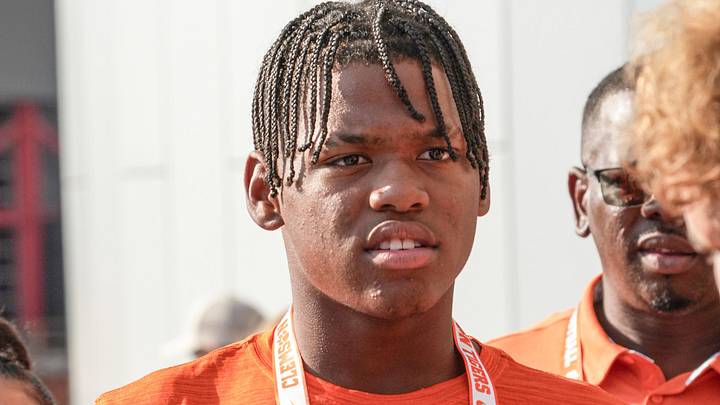 Kharim Hughley of Gainesville Georgia during Clemson Tiger Walk before kickoff at Memorial Stadium in Clemson, S.C. Saturday, August 30, 2025. Kharim Hughley of Gainesville Georgia during Clemson Tiger Walk before kickoff at Memorial Stadium in Clemson, S.C. Saturday, August 30, 2025.