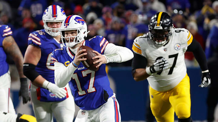 Josh Allen and the Bills are road favorites against the Steelers in NFL Week 13 action.