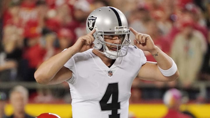 Las Vegas Raiders quarterback Derek Carr.
