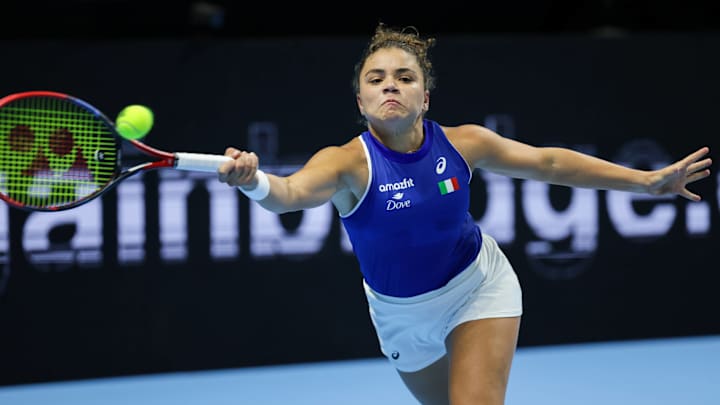 Jasmine Paolini represents Italy in the Billie Jean King Cup.