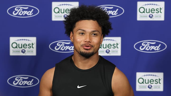 New York Giants linebacker Darius Muasau  