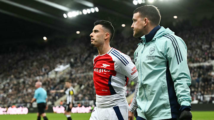 Gabriel Martinelli injured his hamstring at St. James' Park