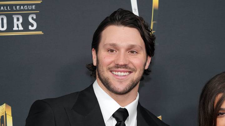 Josh Allen of the Buffalo Bills on the red carpet before Super Bowl LIX NFL Honors at Saenger Theatre. Josh Allen of the Buffalo Bills on the red carpet before Super Bowl LIX NFL Honors at Saenger Theatre.