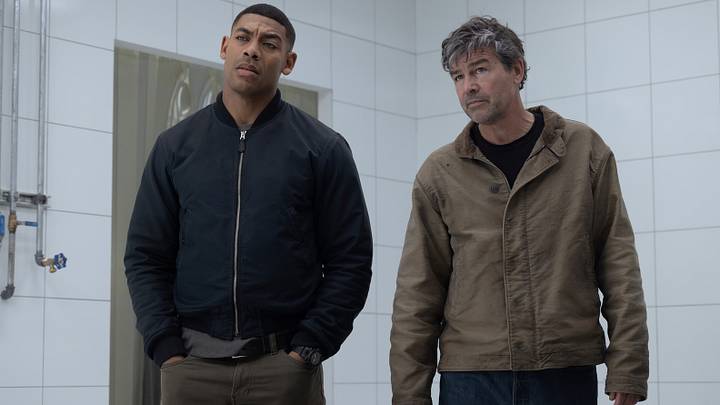 Aaron Pierre and Kyle Chandler in DC Studios' LANTERNS