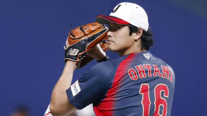 Japan's Shohei Ohtani participates in a training session prior to the World Baseball Classic (WBC) in Nagoya, central Japan Thursday, Feb. 26, 2026.