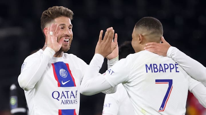 Mbappe y Ramos con el PSG