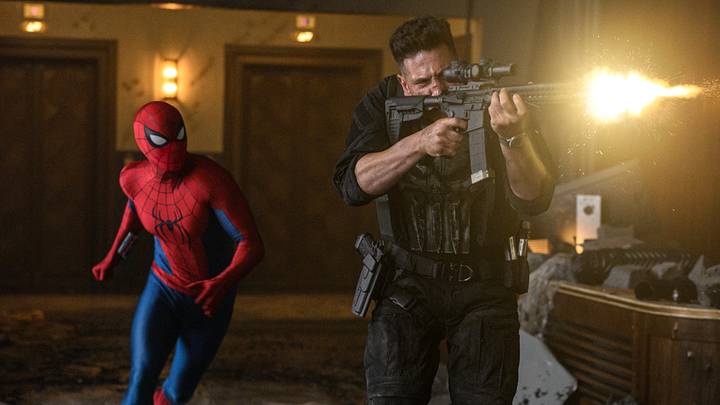 Spider-Man and The Punisher (Jon Bernthal) in Columbia Pictures SPIDER-MANâ„¢: BRAND NEW DAY. photo by: Jay Maidment Spider-Man and The Punisher (Jon Bernthal) in Columbia Pictures SPIDER-MANâ„¢: BRAND NEW DAY. photo by: Jay Maidment
