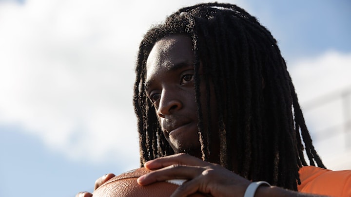 Refugio   s Ernest Campbell watches team practice at the high school on Aug. 4, 2023, in Texas.