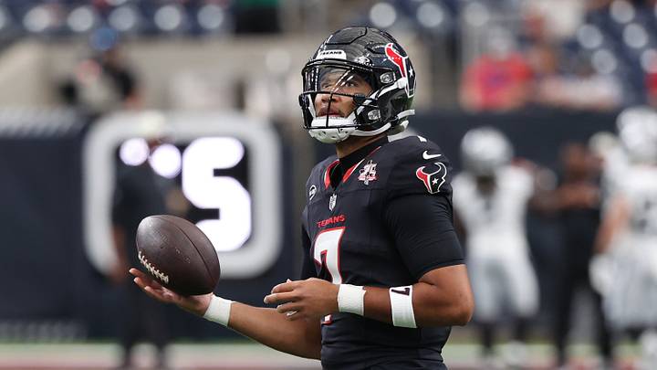 Aug 20, 2026; Houston, Texas, USA; Houston Texans quarterback C.J. Stroud (7) warm-ups before the Houston Texans played the Las Vegas Raiders at Reliant Stadium. Mandatory Credit: Thomas Shea-Imagn Images Aug 20, 2026; Houston, Texas, USA; Houston Texans quarterback C.J. Stroud (7) warm-ups before the Houston Texans played the Las Vegas Raiders at Reliant Stadium. Mandatory Credit: Thomas Shea-Imagn Images