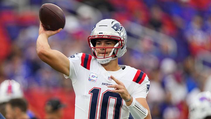 Drake Maye and the Patriots are home favorites against the Raiders. Drake Maye and the Patriots are home favorites against the Raiders.