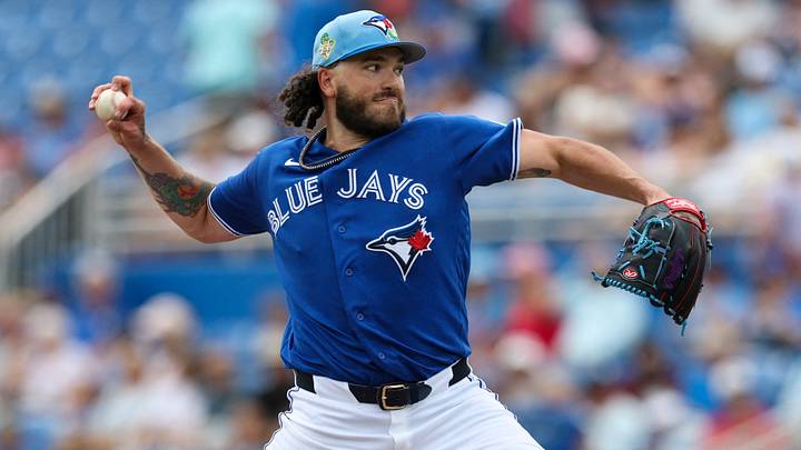 Toronto Blue Jays starting pitcher Cody Ponce throws a pitch against the Minnesota Twins in the first inning of a March 13 Spring Training game at TD Ballpark. Nathan Ray Seebeck Toronto Blue Jays starting pitcher Cody Ponce throws a pitch against the Minnesota Twins in the first inning of a March 13 Spring Training game at TD Ballpark. Nathan Ray Seebeck