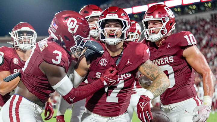 Oklahoma tight end Jaren Kanak Oklahoma tight end Jaren Kanak