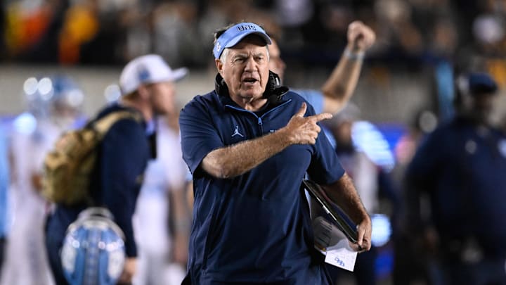Oct 17, 2025; Berkeley, California, USA; North Carolina Tar Heels head coach Bill Belichick reacts against the California Golden Bears in the first quarter at California Memorial Stadium. Mandatory Credit: Eakin Howard-Imagn Images Oct 17, 2025; Berkeley, California, USA; North Carolina Tar Heels head coach Bill Belichick reacts against the California Golden Bears in the first quarter at California Memorial Stadium. Mandatory Credit: Eakin Howard-Imagn Images