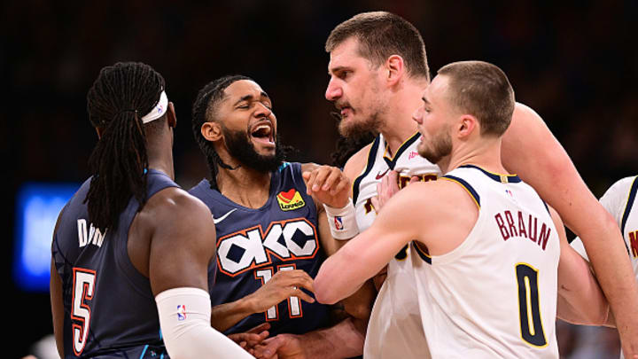 Nuggets coach David Adelman gave a passionate defense of star Nikola Jokić on Sunday after Friday night’s altercation with Lu Dort. Nuggets coach David Adelman gave a passionate defense of star Nikola Jokić on Sunday after Friday night’s altercation with Lu Dort.