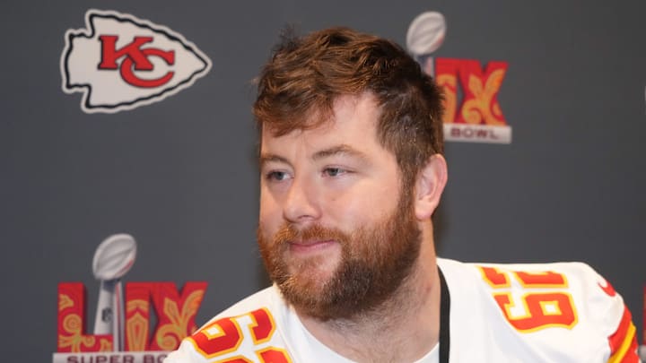Feb 4, 2025; New Orleans, LA, USA; Kansas City Chiefs guard Joe Thuney (62) at a press conference in advance of Super Bowl LIX at New Orleans Marriott. Mandatory Credit: Kirby Lee-Imagn Images Feb 4, 2025; New Orleans, LA, USA; Kansas City Chiefs guard Joe Thuney (62) at a press conference in advance of Super Bowl LIX at New Orleans Marriott. Mandatory Credit: Kirby Lee-Imagn Images