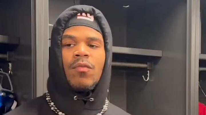 Giants rookie Abdul Carter was benched for the opening drive against the Patriots on Monday night. 