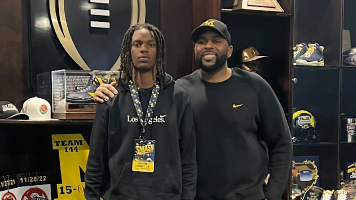 Sierra Canyon 5-star cornerback Havon Finney Jr. on a visit to Michigan