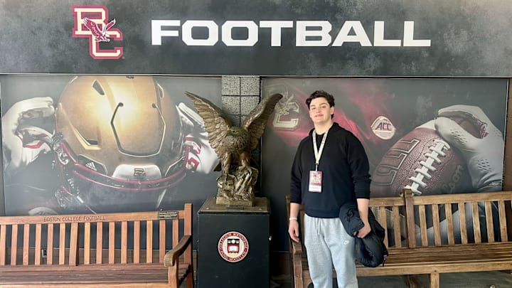2027 OL Quinn Adams on his Boston College visit