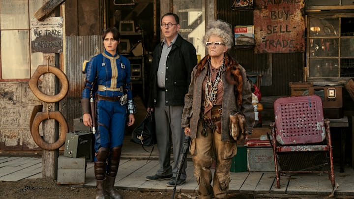 Ella Purnell, Michael Emerson, Dale Dickey in Fallout. Credit: JoJo Whilden/Prime Video © 2024 Amazon Content Services LLC