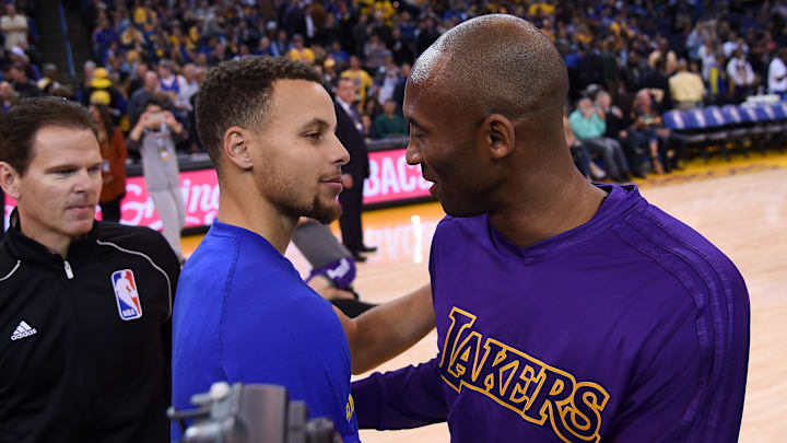Stephen Curry y Kobe Bryant se enfrentaron varios años en medio de los duelos Warriors-Lakers