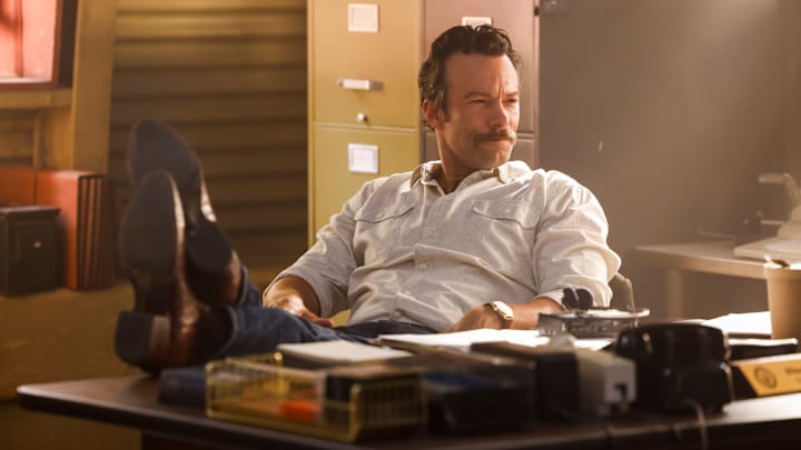 "Enter Sandman" -- Coverage of the CBS Original Series NCIS: ORIGINS, scheduled to air on the CBS Television Network. Pictured: Kyle Schmid as Mike Franks. Photo: Sonja Flemming/CBS ©2024 CBS Broadcasting, Inc. All Rights Reserved.