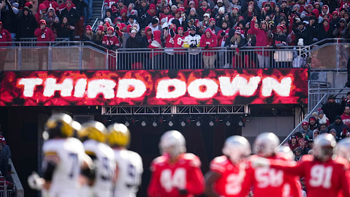 The Ohio State Buckeyes vs. The Michigan Wolverines in Columbus on Dec. 3, 2024.