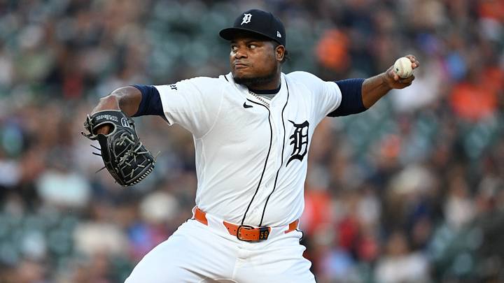 Sep 11, 2026; Detroit, Michigan, USA; Detroit Tigers starting pitcher Framber Valdez (59) throws a pitch against the Colorado Rockies in the second inning at Comerica Park. Mandatory Credit: Lon Horwedel-Imagn Images Sep 11, 2026; Detroit, Michigan, USA; Detroit Tigers starting pitcher Framber Valdez (59) throws a pitch against the Colorado Rockies in the second inning at Comerica Park. Mandatory Credit: Lon Horwedel-Imagn Images