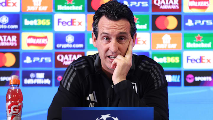 Aston Villa FC Training Session And Press Conference - UEFA Champions League 2024/25 League Phase