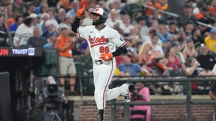 Sep 3, 2026; Baltimore, Maryland, USA; Baltimore Orioles center fielder Luis Robert Jr. (88) reacts to hitting a home run as he rounds the bases against the Boston Red Sox during the fourth inning at Oriole Park at Camden Yards. Mandatory Credit: Gregory Fisher-Imagn Images Sep 3, 2026; Baltimore, Maryland, USA; Baltimore Orioles center fielder Luis Robert Jr. (88) reacts to hitting a home run as he rounds the bases against the Boston Red Sox during the fourth inning at Oriole Park at Camden Yards. Mandatory Credit: Gregory Fisher-Imagn Images