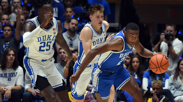 Duke basketball guards Jaden Schutt and Jaylen Blakes